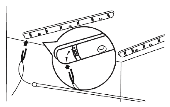 Step 10: Threading the rope through the rail