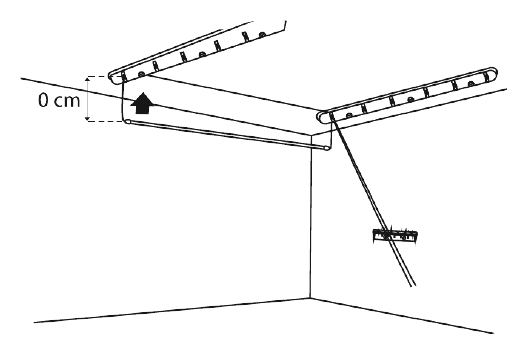Step 12: Rod raised to the ceiling