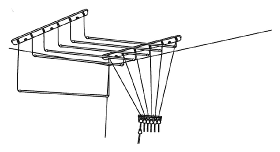 Step 17: Installed rack, raised and lowered with the rope